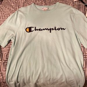 blue champion t shirt